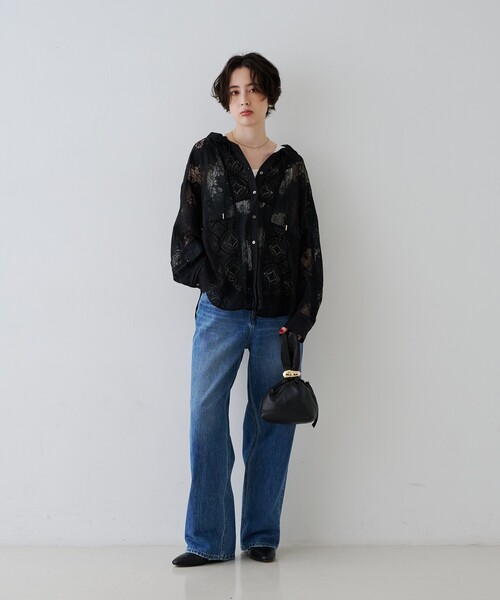 Rouge vif(ルージュヴィフ)の「アイスバーグレースブラウス(シャツ/ブラウス・レディース・オフホワイト/ブラック・フリー)」の17枚目の写真