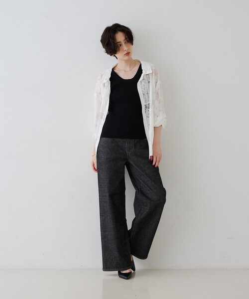 Rouge vif(ルージュヴィフ)の「アイスバーグレースブラウス(シャツ/ブラウス・レディース・オフホワイト/ブラック・フリー)」の22枚目の写真