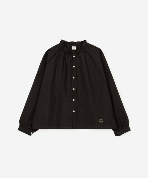 ORCIVAL(オーシバル)の「ORCIVAL | コットンポリエステル ギャザーシャツ CHECK WOMEN(シャツ/ブラウス・レディース・ブラウン系その他/グレー系その他・1)」の4枚目の写真