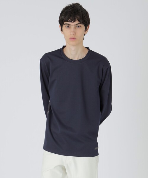 BLACK LABEL CRESTBRIDGE(ブラックレーベル・クレストブリッジ)の「CARREMANメランジハニカムカットソー(Tシャツ/カットソー・メンズ・ネイビー/ライトグレー/ブラック・L/XL/M)」の3枚目の写真
