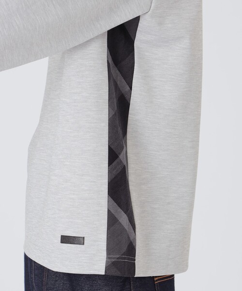 BLACK LABEL CRESTBRIDGE(ブラックレーベル・クレストブリッジ)の「CARREMANメランジハニカムカットソー(Tシャツ/カットソー・メンズ・ネイビー/ライトグレー/ブラック・L/XL/M)」の7枚目の写真