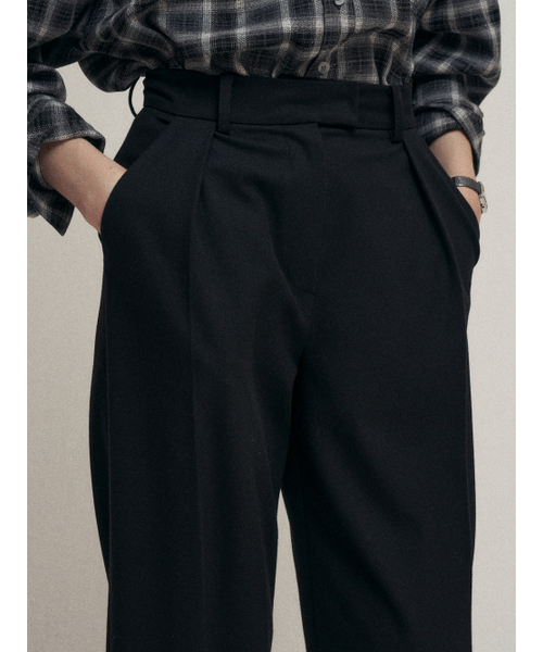 MALOUPE(マロップ)の「2178 ワンタック ワイドパンツ (ブラック)(スラックス・レディース・その他・26/28/30)」の5枚目の写真