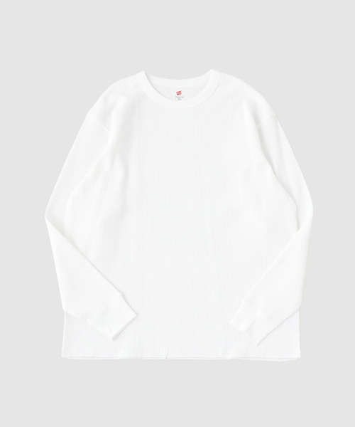 417 EDIFICE(フォーワンセブンエディフィス)の「Hanes / ヘインズ Thermal Top クルーネックL/S(Tシャツ/カットソー・メンズ・ブラック/ホワイト・MEDIUM/LARGE/X-LARGE)」の2枚目の写真
