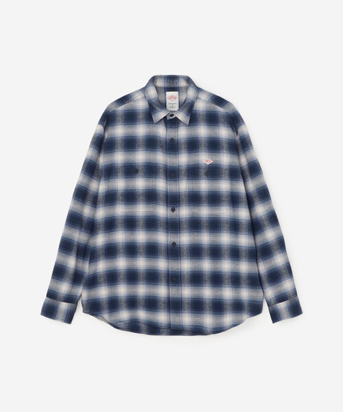 DANTON(ダントン)の「DANTON | フランネル レギュラーカラー長袖シャツ MEN(シャツ/ブラウス・メンズ・ブルー系その他/ブラック系その他・40/42)」の4枚目の写真