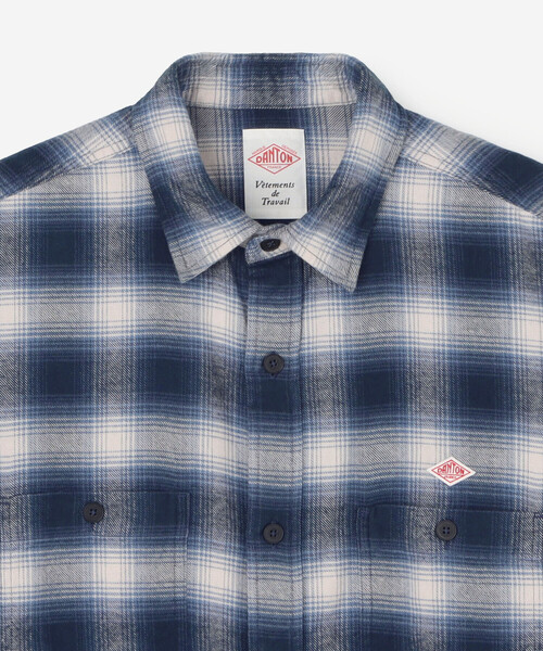 DANTON(ダントン)の「DANTON | フランネル レギュラーカラー長袖シャツ MEN(シャツ/ブラウス・メンズ・ブルー系その他/ブラック系その他・40/42)」の6枚目の写真