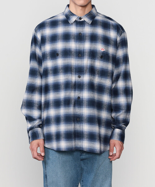 DANTON(ダントン)の「DANTON | フランネル レギュラーカラー長袖シャツ MEN(シャツ/ブラウス・メンズ・ブルー系その他/ブラック系その他・40/42)」の12枚目の写真