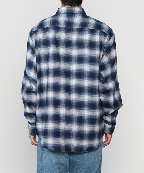 DANTON(ダントン)の「DANTON | フランネル レギュラーカラー長袖シャツ MEN(シャツ/ブラウス・メンズ・ブルー系その他/ブラック系その他・40/42)」の14枚目の写真