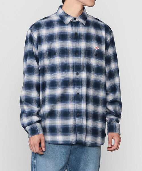 DANTON(ダントン)の「DANTON | フランネル レギュラーカラー長袖シャツ MEN(シャツ/ブラウス・メンズ・ブルー系その他/ブラック系その他・40/42)」の15枚目の写真