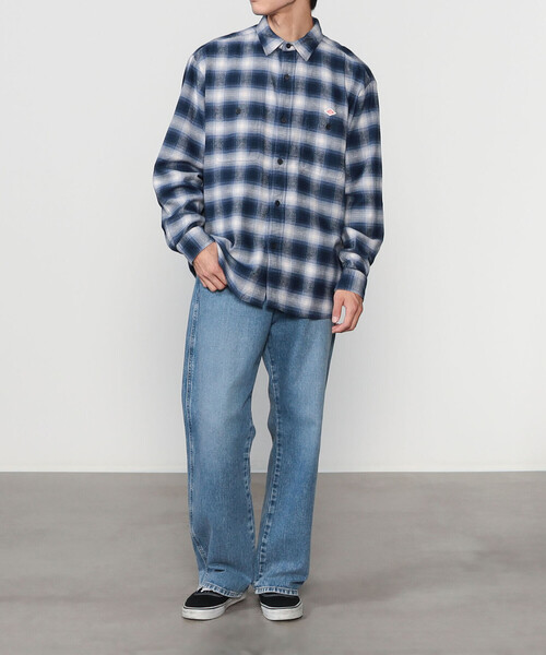 DANTON(ダントン)の「DANTON | フランネル レギュラーカラー長袖シャツ MEN(シャツ/ブラウス・メンズ・ブルー系その他/ブラック系その他・40/42)」の16枚目の写真