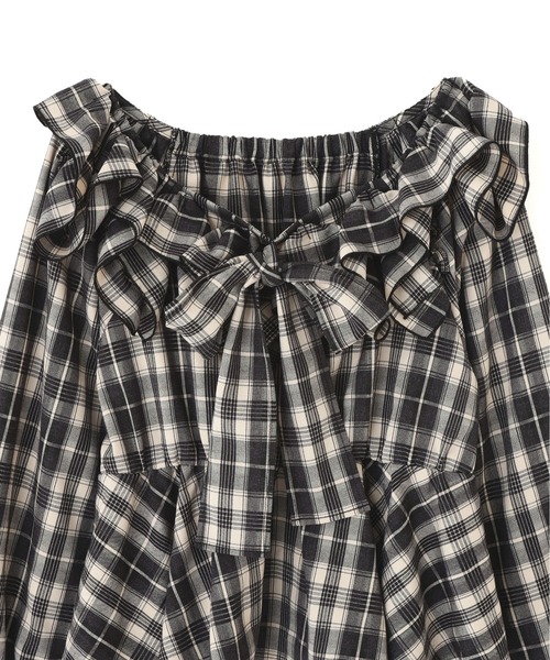 JILL by JILL STUART(ジルバイジルスチュアート)の「イレギュラーフリルブラウス(シャツ/ブラウス・レディース・ブラック系その他/ブラウン系その他・FREE)」の7枚目の写真