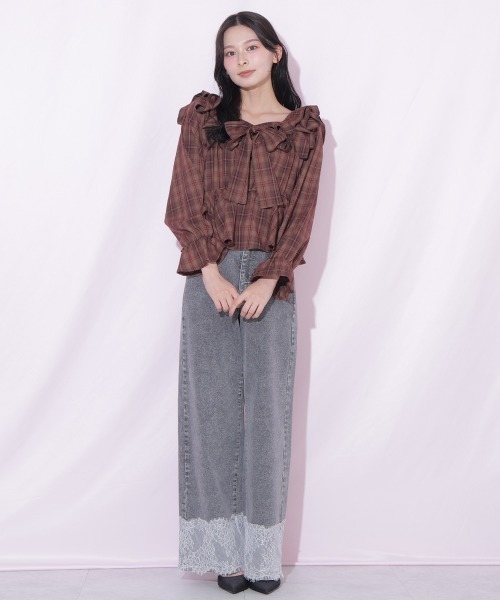 JILL by JILL STUART(ジルバイジルスチュアート)の「イレギュラーフリルブラウス(シャツ/ブラウス・レディース・ブラック系その他/ブラウン系その他・FREE)」の18枚目の写真