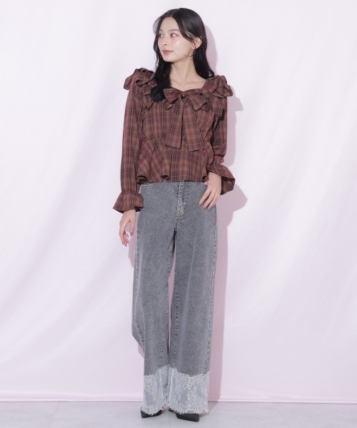 JILL by JILL STUART(ジルバイジルスチュアート)の「イレギュラーフリルブラウス(シャツ/ブラウス・レディース・ブラック系その他/ブラウン系その他・FREE)」の20枚目の写真