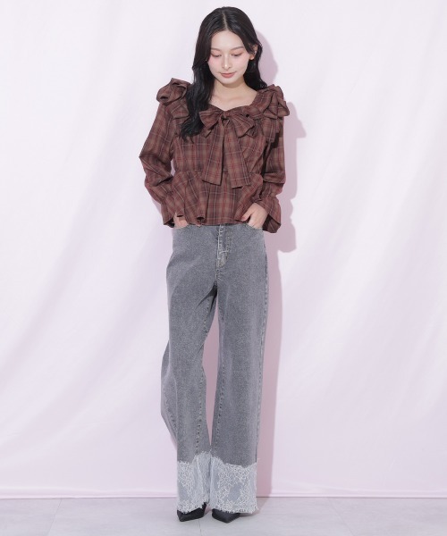 JILL by JILL STUART(ジルバイジルスチュアート)の「イレギュラーフリルブラウス(シャツ/ブラウス・レディース・ブラック系その他/ブラウン系その他・FREE)」の19枚目の写真