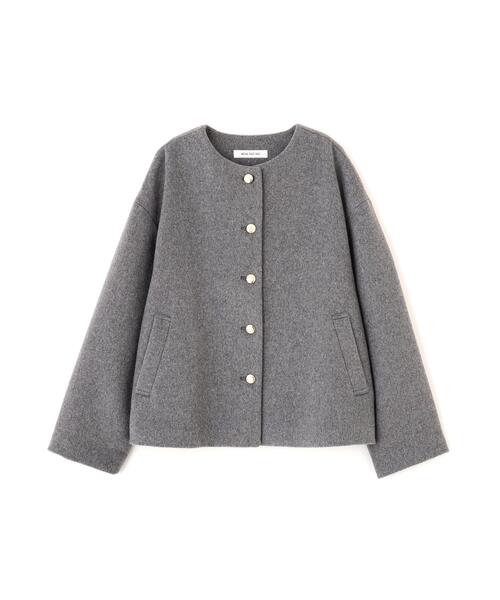 NATURAL BEAUTY BASIC(ナチュラルビューティーベーシック)の「<ちょうど、いい服>“いつもの”が見違えるハーフコート<EC限定カラー:ブラウン>(その他アウター・レディース・ブラウン/ピンク/グレー/ネイビー/キャメル・MEDIUM/SMALL/LARGE)」の6枚目の写真