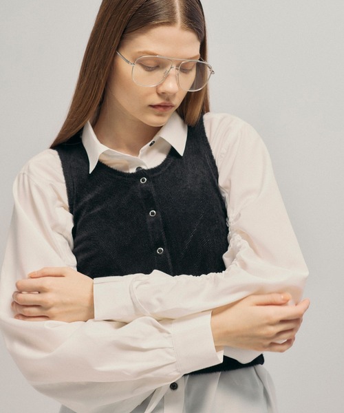 LEPSIM(レプシィム)の「《un STANDARD by LEPSIM》メッシュフェザー2WAYビスチェ 1070217(その他トップス・レディース・ブラック/ブラウン・FREE)」の9枚目の写真