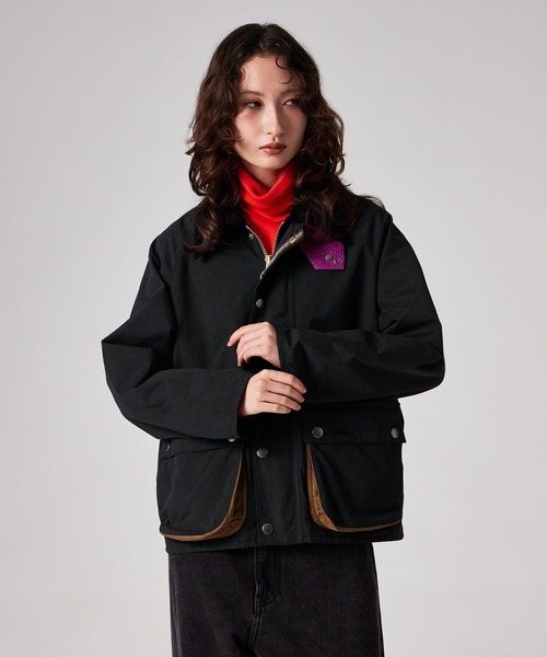 Paul Smith(ポールスミス)の「ウィメンズ "Paul Smith Loves Barbour" Bedale ピーチスキンジャケット / 265706 MCA1218(その他アウター・レディース・ブラック/ブラウン・XX-SMALL/X-SMALL)」の2枚目の写真
