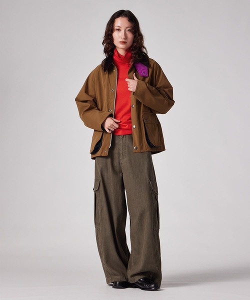 Paul Smith(ポールスミス)の「ウィメンズ "Paul Smith Loves Barbour" Bedale ピーチスキンジャケット / 265706 MCA1218(その他アウター・レディース・ブラック/ブラウン・XX-SMALL/X-SMALL)」の4枚目の写真