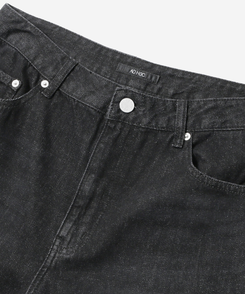 ADHOC(アドホック)の「メンズ セミワイドフィット デニムパンツ (ブラック) (HC8DP06)(デニムパンツ・メンズ・その他・71/76/81/86)」の3枚目の写真