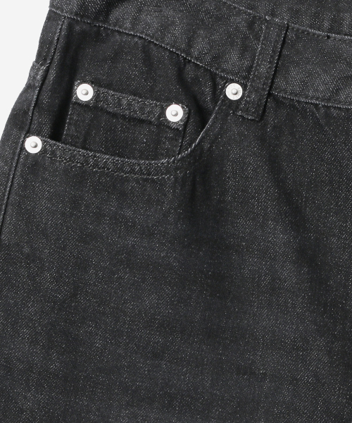 ADHOC(アドホック)の「メンズ セミワイドフィット デニムパンツ (ブラック) (HC8DP06)(デニムパンツ・メンズ・その他・71/76/81/86)」の4枚目の写真