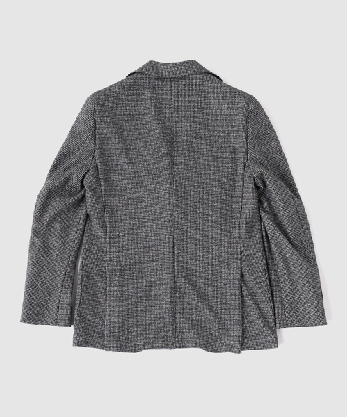 EDIFICE(エディフィス)の「BRERAS (ブレラス) Jersey Dobby Checked ジャケット(テーラードジャケット・メンズ・グレー/ダークブルー・50/48/46/44)」の3枚目の写真