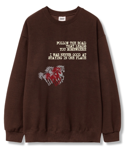 TI.GLAKE(ティーグレイク)の「ワンプレイス オーバーサイズ 裏毛スウェットTシャツ 6カラー(スウェット・レディース・ブラック/ネイビー/ブラウン/グレー/クリーム/チャコール・LARGE/X-LARGE/XX-LARGE)」の4枚目の写真