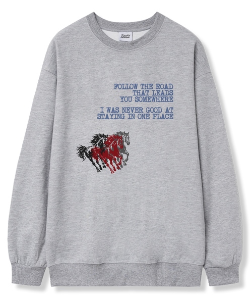 TI.GLAKE(ティーグレイク)の「ワンプレイス オーバーサイズ 裏毛スウェットTシャツ 6カラー(スウェット・レディース・ブラック/ネイビー/ブラウン/グレー/クリーム/チャコール・LARGE/X-LARGE/XX-LARGE)」の2枚目の写真