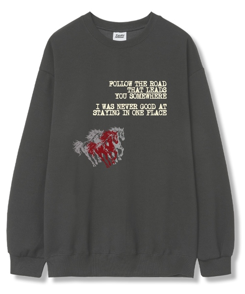 TI.GLAKE(ティーグレイク)の「ワンプレイス オーバーサイズ 裏毛スウェットTシャツ 6カラー(スウェット・レディース・ブラック/ネイビー/ブラウン/グレー/クリーム/チャコール・LARGE/X-LARGE/XX-LARGE)」の3枚目の写真