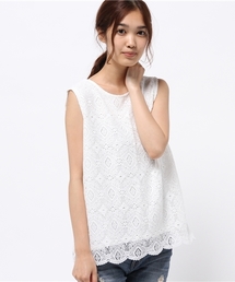 LBC | コットン×レースノースリtee(タンクトップ)