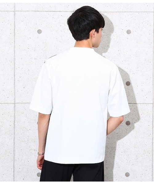 ADAM ET ROPE'（アダムエロペ）の「ポンチラインTシャツ（Tシャツ/カットソー・メンズ・ホワイト/ネイビー/オレンジ・L/M）」の7枚目の写真