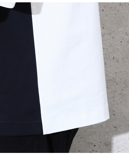 ADAM ET ROPE'（アダムエロペ）の「ポンチラインTシャツ（Tシャツ/カットソー・メンズ・ホワイト/ネイビー/オレンジ・L/M）」の10枚目の写真