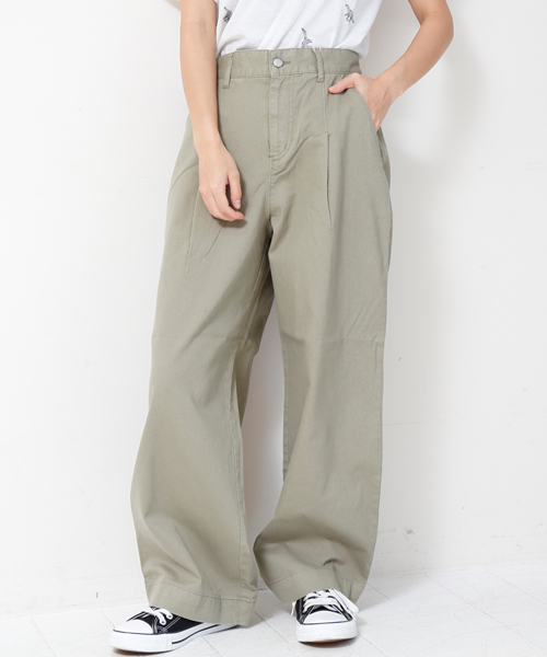 DOUBLE NAME（ダブルネーム）の「ピケワイドパンツ（その他パンツ・レディース・オフホワイト/カーキ/ベージュ/ネイビー・FREE）」の4枚目の写真