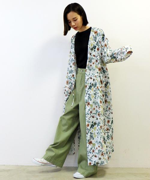 DOUBLE NAME（ダブルネーム）の「ピケワイドパンツ（その他パンツ・レディース・オフホワイト/カーキ/ベージュ/ネイビー・FREE）」の6枚目の写真