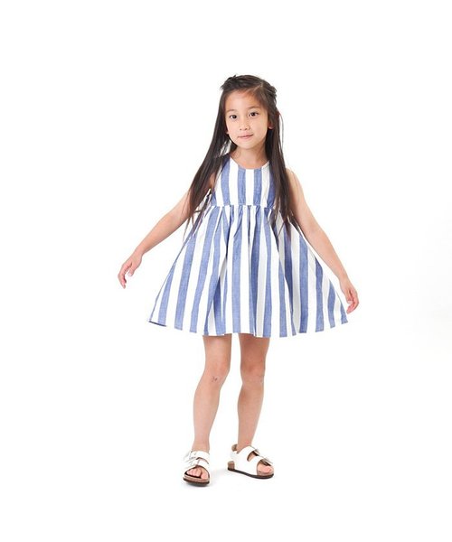 F.O.KIDS（エフオーキッズ）の「前後切り替えワンピース（ワンピース・キッズ・チェック/ストライプ/オレンジ・80/100/95/90/110/130/120/140）」の15枚目の写真