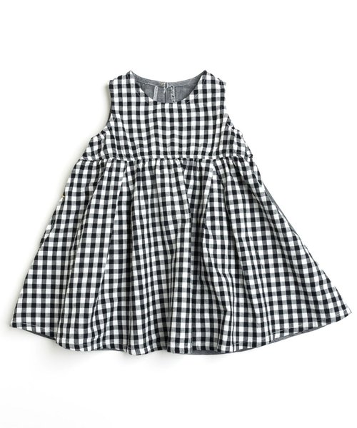 F.O.KIDS（エフオーキッズ）の「前後切り替えワンピース（ワンピース・キッズ・チェック/ストライプ/オレンジ・80/100/95/90/110/130/120/140）」の8枚目の写真