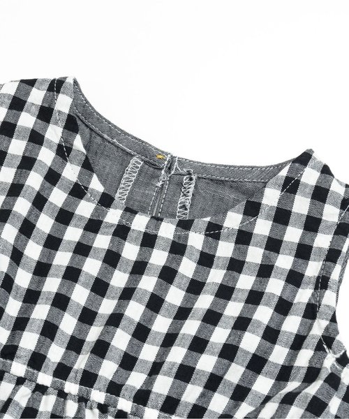 F.O.KIDS（エフオーキッズ）の「前後切り替えワンピース（ワンピース・キッズ・チェック/ストライプ/オレンジ・80/100/95/90/110/130/120/140）」の5枚目の写真
