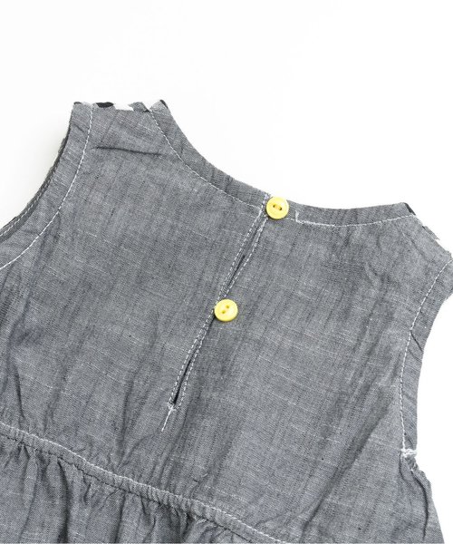 F.O.KIDS（エフオーキッズ）の「前後切り替えワンピース（ワンピース・キッズ・チェック/ストライプ/オレンジ・80/100/95/90/110/130/120/140）」の6枚目の写真