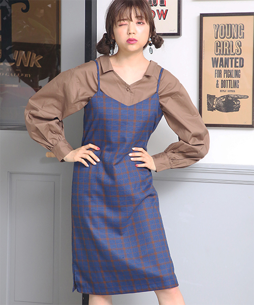 one after another NICE CLAUP（ワンアフターアナザーナイスクラップ）の「抜き衿チェックブラウス（シャツ/ブラウス・レディース・ブラウン/マスタード/ブラック系その他/ブラウン系その他・FREE）」の19枚目の写真