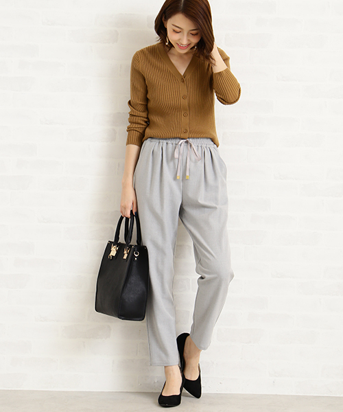 N.（N. Natural Beauty Basic）（エヌエヌナチュラルビューティーベーシック）の「イージーテーパードパンツ（その他パンツ・レディース・グレー/ブラック/ピンク・MEDIUM）」の12枚目の写真