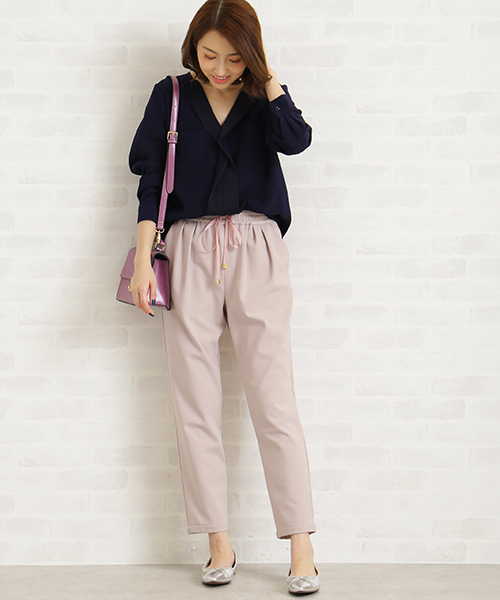 N.（N. Natural Beauty Basic）（エヌエヌナチュラルビューティーベーシック）の「イージーテーパードパンツ（その他パンツ・レディース・グレー/ブラック/ピンク・MEDIUM）」の16枚目の写真