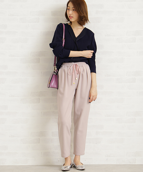 N.（N. Natural Beauty Basic）（エヌエヌナチュラルビューティーベーシック）の「イージーテーパードパンツ（その他パンツ・レディース・グレー/ブラック/ピンク・MEDIUM）」の13枚目の写真