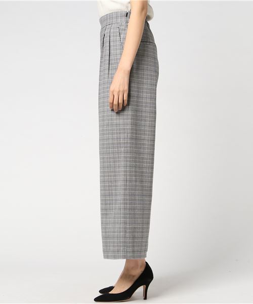 un dix cors(アンディコール)の「NEWツータックチェックワイドパンツ(その他パンツ・レディース・ブラック/ブラウン・38/36)」の9枚目の写真