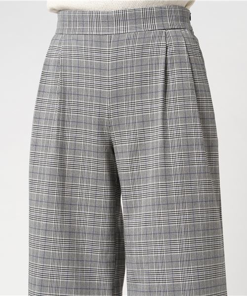 un dix cors(アンディコール)の「NEWツータックチェックワイドパンツ(その他パンツ・レディース・ブラック/ブラウン・38/36)」の5枚目の写真
