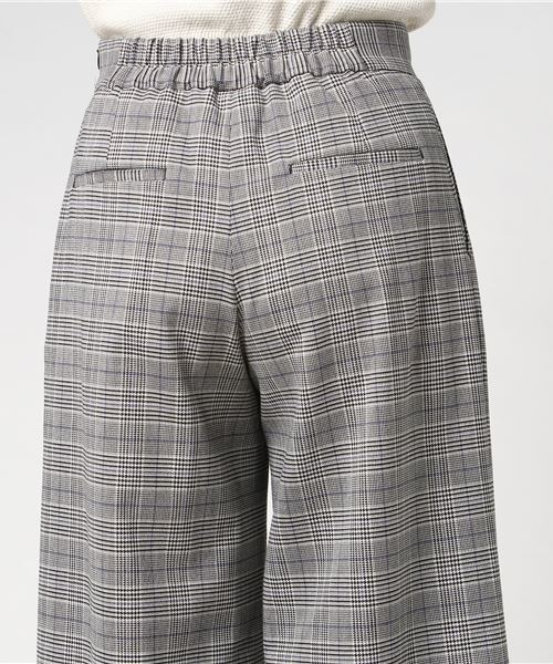 un dix cors(アンディコール)の「NEWツータックチェックワイドパンツ(その他パンツ・レディース・ブラック/ブラウン・38/36)」の7枚目の写真