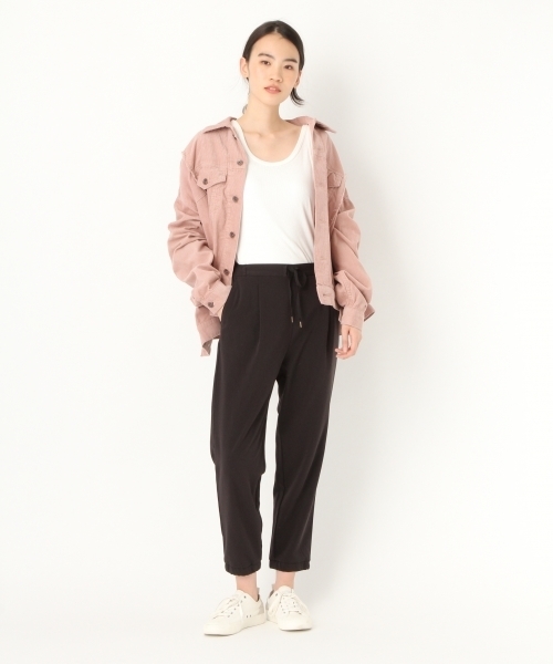 niko and...（ニコアンド）の「オリジナルTRPUテーパー裾ゴムパンツ（その他パンツ・レディース・チャコール/カーキ/ピンク/ブラック・4/2/3）」の7枚目の写真