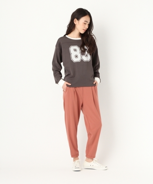 niko and...（ニコアンド）の「オリジナルTRPUテーパー裾ゴムパンツ（その他パンツ・レディース・チャコール/カーキ/ピンク/ブラック・4/2/3）」の8枚目の写真