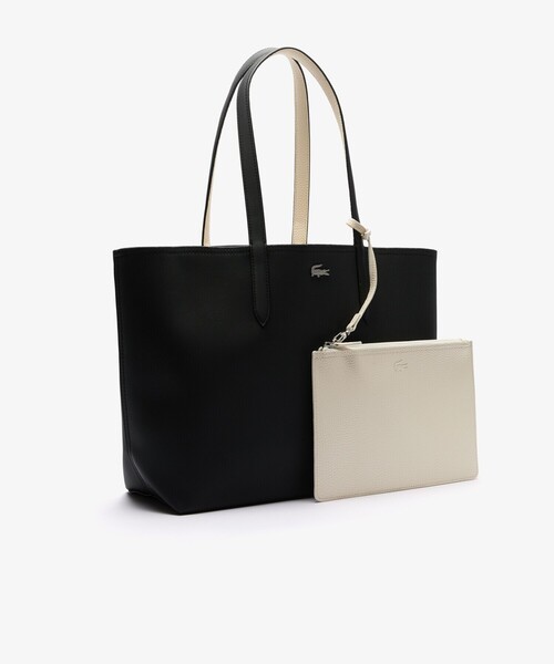 LACOSTE(ラコステ)の「ANNA 2WAY リバーシブル トートバッグ / クラッチバッグ付き(トートバッグ・レディース・レッド/ネイビー/ブラック/ホワイト/グリーン/ダークネイビー/オレンジ/イエロー/インディゴブルー/アクア/コーラル/イエロー×グリーン/ブラック×ピンク/ライラック/ライトブルー/ライトイエロー/ベージュ/ライトベージュ/グレー/ワイン/クリーム/ブルー/ライトグレー/サンドベージュ/ピンクベージュ/ピンク/アイボリー/ブルー系その他/タン/ブラック×ホワイト/モカ/サックスブルー・FREE)」の5枚目の写真