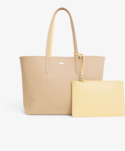 LACOSTE（ラコステ）の「ANNA 2WAY リバーシブル トートバッグ（トートバッグ・レディース・レッド/ネイビー/ブラック/ホワイト/グリーン/ダークネイビー/オレンジ/イエロー/インディゴブルー/アクア/コーラル/イエロー×グリーン/ブラック×ピンク/ライラック/ライトブルー/ライトイエロー/ベージュ/ライトベージュ/グレー/ワイン/クリーム/ブルー/ライトグレー/サンドベージュ/ピンクベージュ/ピンク/アイボリー・FREE）」の3枚目の写真