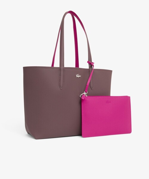 LACOSTE(ラコステ)の「ANNA 2WAY リバーシブル トートバッグ / クラッチバッグ付き(トートバッグ・レディース・レッド/ネイビー/ブラック/ホワイト/グリーン/ダークネイビー/オレンジ/イエロー/インディゴブルー/アクア/コーラル/イエロー×グリーン/ブラック×ピンク/ライラック/ライトブルー/ライトイエロー/ベージュ/ライトベージュ/グレー/ワイン/クリーム/ブルー/ライトグレー/サンドベージュ/ピンクベージュ/ピンク/アイボリー/ブルー系その他/タン/ブラック×ホワイト/モカ/サックスブルー・FREE)」の9枚目の写真