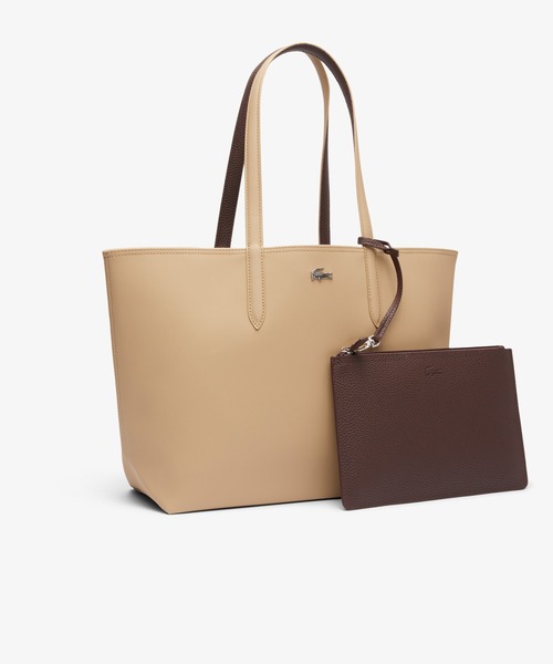 近年 美品 ラコステ トートバッグ アンナ シーズナル リバーシブル A4可 LACOSTE｜アンナシーズナル クロック*鹿の子リバーシブルトート
