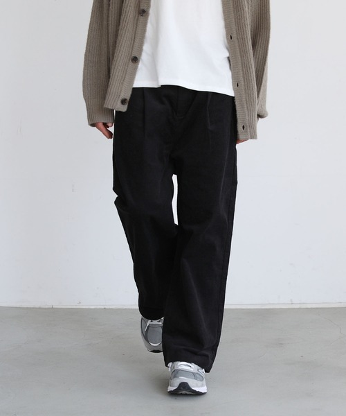 ASTRONOMY(アストロノミー)の「エクストラワイド ディープタックTRワイドパンツ(スラックス・メンズ・ネイビー/チャコール/ストライプ/グレー/ブラック/カーキ/チェック/ベージュ/テラコッタ/ワイン/ベージュ系その他/ブラウン/グリーン系その他/ブラック系その他/ベージュ系その他2/ブラック系その他2/ブラウン系その他2/ブルー系その他/ブラウン系その他/ベージュ系その他4/グレー系その他/ベージュ系その他3/ベージュ系その他5/ブラック系その他3/ベージュ系その他6/オフホワイト/グリーン系その他2/ブルー系その他2/ブラック系その他5/レッド系その他/ブラウン系その他3/グレー系その他2/ブラック系その他4/アッシュグレー/ブルー系その他3/オレンジ/ホワイト系その他/ブラック系その他6/ホワイト系その他2/グリーン系/ブルー系/ダークグレー・L/S/M/XL)」の6枚目の写真